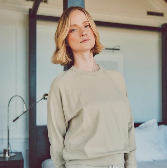 Leallo French Terry Crewneck Sweater Women's Size XS - Picture 1 of 8